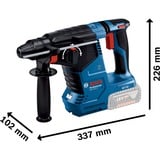 Bosch GBH 18V-24 C Professional, Borehammer Blå/Sort, 102,5 dB, 91,5 dB, 240 mm, 370 mm, 100 mm