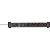 Brennenstuhl Premium-Protect-Line 1391010601, Strømskinne Sort/aluminium