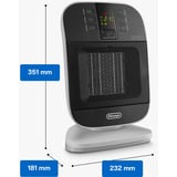 DeLonghi 0114652014, Varmeblæser Sort/Hvid