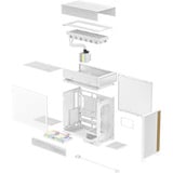DeepCool CL6600 WH, Towerkabinet Hvid/træ