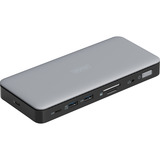 Digitus 11-port USB-C dockingstation, Docking station grå/Sort