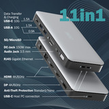 Digitus 11-port USB-C dockingstation, Docking station grå/Sort