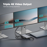 Digitus 11-port USB-C dockingstation, Docking station grå/Sort