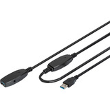 Digitus Aktivt USB 3.2 Gen 1 forlængerledning, 20 meter Sort