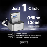Digitus DA-71540-2, Docking station Sølv/Sort