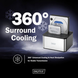 Digitus DA-71540-2, Docking station Sølv/Sort