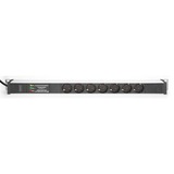 Digitus DN-95412 strømforsyningsenhed (PDU) 7 AC stikkontakt(er) 0U Sort, Sølv, Strømskinne Sort/aluminium, 0U, Aluminium, Sort, Sølv, 7 AC stikkontakt(er), Type F, Type F