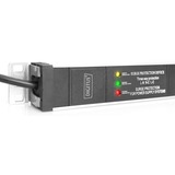 Digitus DN-95412 strømforsyningsenhed (PDU) 7 AC stikkontakt(er) 0U Sort, Sølv, Strømskinne Sort/aluminium, 0U, Aluminium, Sort, Sølv, 7 AC stikkontakt(er), Type F, Type F