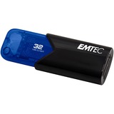 Emtec B110 Click Easy 3.2 USB-nøgle 32 GB USB Type-A 3.2 Gen 2 (3.1 Gen 2) Sort, Blå, USB-stik Blå/Sort, 32 GB, USB Type-A, 3.2 Gen 2 (3.1 Gen 2), 20 MB/s, Glide, Sort, Blå