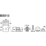 High Peak Brixen 4.0, Telt grå/Grøn