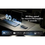 ICY BOX IB-1980M-80G M.2 NVMe SSD kabinet, Drev kabinet Sort