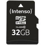 Intenso 32GB MicroSDHC Klasse 10, Hukommelseskort 32 GB, MicroSDHC, Klasse 10, 25 MB/s, Stødresistent, Temperaturbestandigt, Vandtæt, Røntgenbestandig, Sort