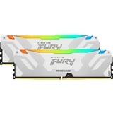 Kingston FURY FURY 32 GB 6400 MT/s DDR5 CL32 DIMM (sæt med 2) Renegade RGB, hvid XMP, Hukommelse Hvid, hvid XMP, 32 GB, 2 x 16 GB, DDR5, 288-pin DIMM