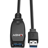 Lindy 43322 USB-kabel 15 m USB 3.2 Gen 1 (3.1 Gen 1) USB A Sort, Forlængerledning Sort, 15 m, USB A, USB A, USB 3.2 Gen 1 (3.1 Gen 1), 5000 Mbit/s, Sort