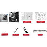 MSI B760M GAMING PLUS WIFI bundkort Intel B760 LGA 1700 micro ATX Sort/Sølv, Intel, LGA 1700, Intel® Celeron®, Intel® Pentium® Gold, LGA 1700, DDR5-SDRAM, 192 GB