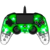Nacon PS4OFCPADCLGREEN spil-controller Grøn, Transparent Gamepad Analog/digital PlayStation 4 gennemsigtig/Grøn, Gamepad, PlayStation 4, Knappen Del, Analog/digital, Grøn, Ledningsført