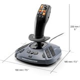 Thrustmaster SimTask FarmStick Grå USB Joystick Analog/digital PC Sort/Blå-grå, Joystick, PC, Analog/digital, Ledningsført, USB, USB Type-A