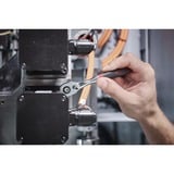 Wiha Omstillingsskralde 1/4", trykknap og kuglefastgørelse, Zyklop Sort/Rød