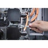 Wiha Omstillingsskralde 1/4", trykknap og kuglefastgørelse, Zyklop Sort/Rød