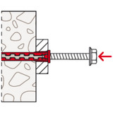 fischer Langskaftet plug HybridPower 10x90 T K, Dyvel Rød/grå