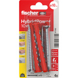 fischer Langskaftet plug HybridPower 10x90 T K, Dyvel Rød/grå