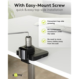 goobay 74074, Skærmbeslag Sort