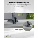 goobay Dobbelt skærmholder Office, Skærmbeslag Sort