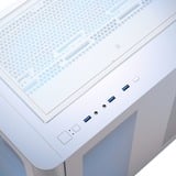 Aerocool P500C Midi Tower Hvid, Towerkabinet Hvid, Midi Tower, PC, Hvid, ATX, micro ATX, Mini-ITX, SPCC, Hærdet glas, Spil