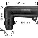 Bosch SDS Plus vinkeldrillhoved til borehamre, Chuck Sort