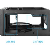 Chieftec CN-01B-OP computeretui Terning Sort, Cube sag Sort, Terning, PC, Sort, Mini-ITX, SPCC, Hjemme/kontor