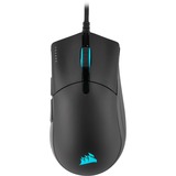 Corsair SABRE RGB PRO mus Højre hånd USB Type-A Optisk 18000 dpi, Gaming mus Sort, Højre hånd, Optisk, USB Type-A, 18000 dpi, 1 ms, Sort
