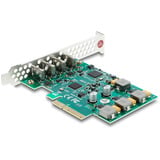 DeLOCK PCI-E x4 kort til 4 x USB-C 10 Gbps - Lav profil, USB-controlleren 