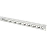 Digitus Modulært patchpanel, 24-porte, ubelagt, rackmontering, Patch Panel grå