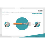 Digitus Professionelt Cat.7 S/FTP installationskabel simplex, Cca Orange
