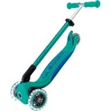 GLOBBER Primo Foldable Plus Lights, Scooter Turkis/mørkeblå