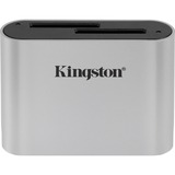 Kingston Workflow SD Reader kortlæser USB 3.2 Gen 1 (3.1 Gen 1) Sort, Sølv Sølv/Sort