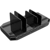 Lindy 73435 oplader til mobil enhed Smartphone, Tablet Sort Vekselstrøm Hurtig opladning Indendørs, Ladestation Sort/grå, Indendørs, Vekselstrøm, 5 V, 0,9 m, Sort