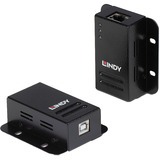 Lindy USB 2.0 Cat.6 Extender, USB-forlænger Sort