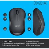 Logitech M220 Silent mus Ambidextrous RF trådløst Optisk 1000 dpi grå, Ambidextrous, Optisk, RF trådløst, 1000 dpi, Kul