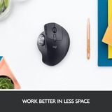 Logitech MX Ergo mus Højre hånd RF trådløs + Bluetooth Trackball 440 dpi Sort, Højre hånd, Trackball, RF trådløs + Bluetooth, 440 dpi, Grafit