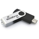 MediaRange USB Type-C 32 GB, USB-stik Sort/Sølv