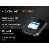 Netgear Nighthaw M7 Pro Cellulær netværksrouter, WIRELESS LTE router Sort, Cellulær netværksrouter, Sort, Bærbar, LCD, 7,11 cm (2.8"), Gigabit Ethernet