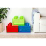 Room Copenhagen LEGO Storage Brick 4 Top Lid Glitter, Opbevaringsboks Blå/gennemsigtig