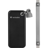 Verbatim Pocket SSD 1 TB USB Type-C 3.2 Gen 2 (3.1 Gen 2) Sort, Grå, Solid state-drev Sort/grå, 1 TB, USB Type-C, 3.2 Gen 2 (3.1 Gen 2), 1000 MB/s, 10 Gbit/sek., Sort, Grå