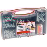 fischer EASY Box universaldybel UX med skruer, Dyvel Lys grå