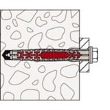 fischer Langskaftplug DuoXpand 10x160 FUS, Dyvel Lys grå/Rød