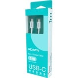 ADATA CACC-100PN-WH USB-kabel USB 2.0 1 m USB C 100 W Hvid Hvid, 1 m, USB C, USB C, USB 2.0, Hvid