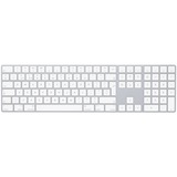 Apple Magic tastatur Bluetooth QWERTY UK engelsk Hvid Sølv/Hvid, Layout i Storbritannien, Gummi dome, Fuld størrelse (100 %), Kabel & trådløs, Bluetooth, QWERTY, Hvid