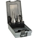 Bosch 2 608 587 426 borehoved Trin borehoved 3 stk, Drill bit sæt Boremaskine, Trin borehoved, Aluminium, Metal uden jern, Rør, Plast, Profil, Sandwich materiale, Høj-hastighed stål (HSS), 3 stk