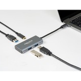 DeLOCK 63261 interface hub USB 3.2 Gen 2 (3.1 Gen 2) Type-C 10000 Mbit/s Sort, Grå, USB hub grå, USB 3.2 Gen 2 (3.1 Gen 2) Type-C, USB 3.2 Gen 2 (3.1 Gen 2) Type-A, USB 3.2 Gen 2 (3.1 Gen 2) Type-C, 10000 Mbit/s, Sort, Grå, Aluminium, 0,12 m